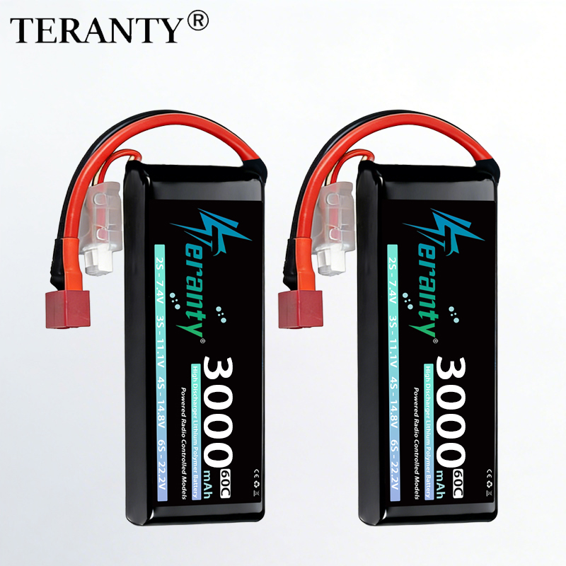Drone Battery Connector - TERANTY 2S 3000mAh Baterai Lipo 7.4V