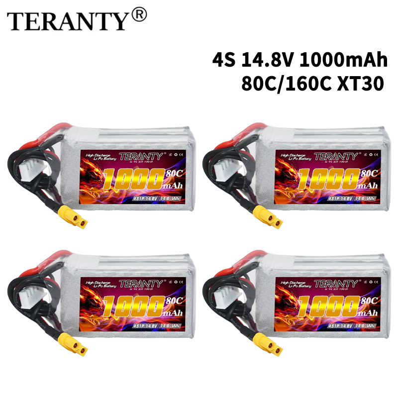 Drone Battery 4S - TERANTY 4S 1000mAh 14.8V 80C/160C Baterai