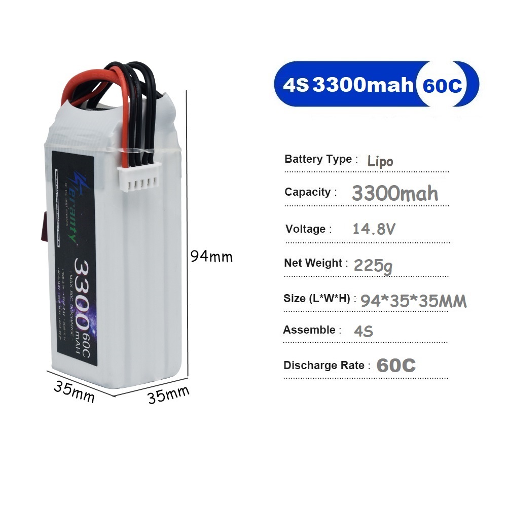 LiPo baterai isi ulang 4S 3300 - Drone Battery 4S ulasan dan harga