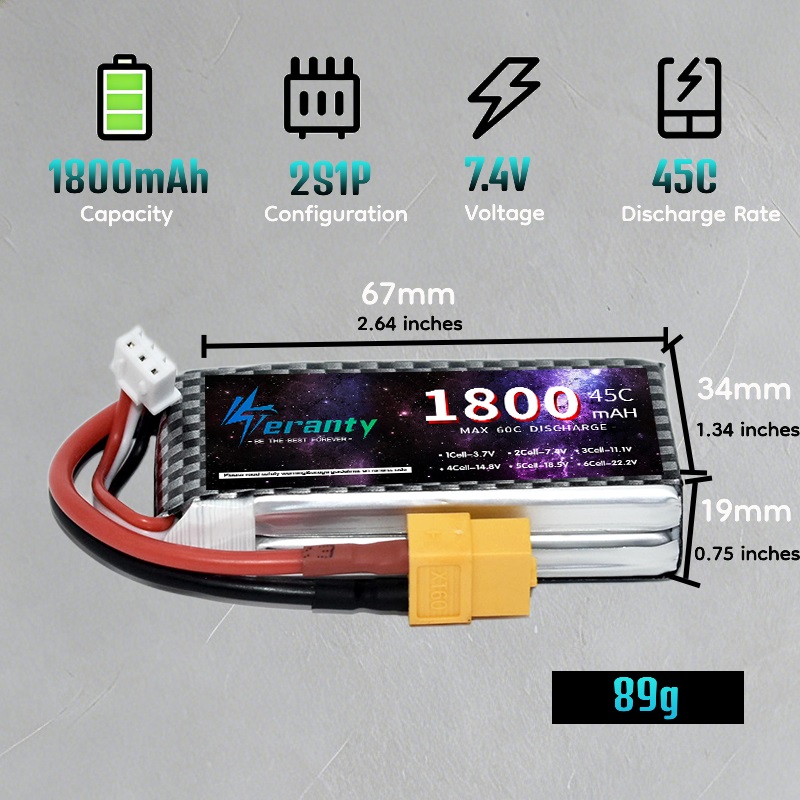 TERANTY 2S 3S 4S 1800mAh Bater - Drone Battery 4S ulasan dan harga