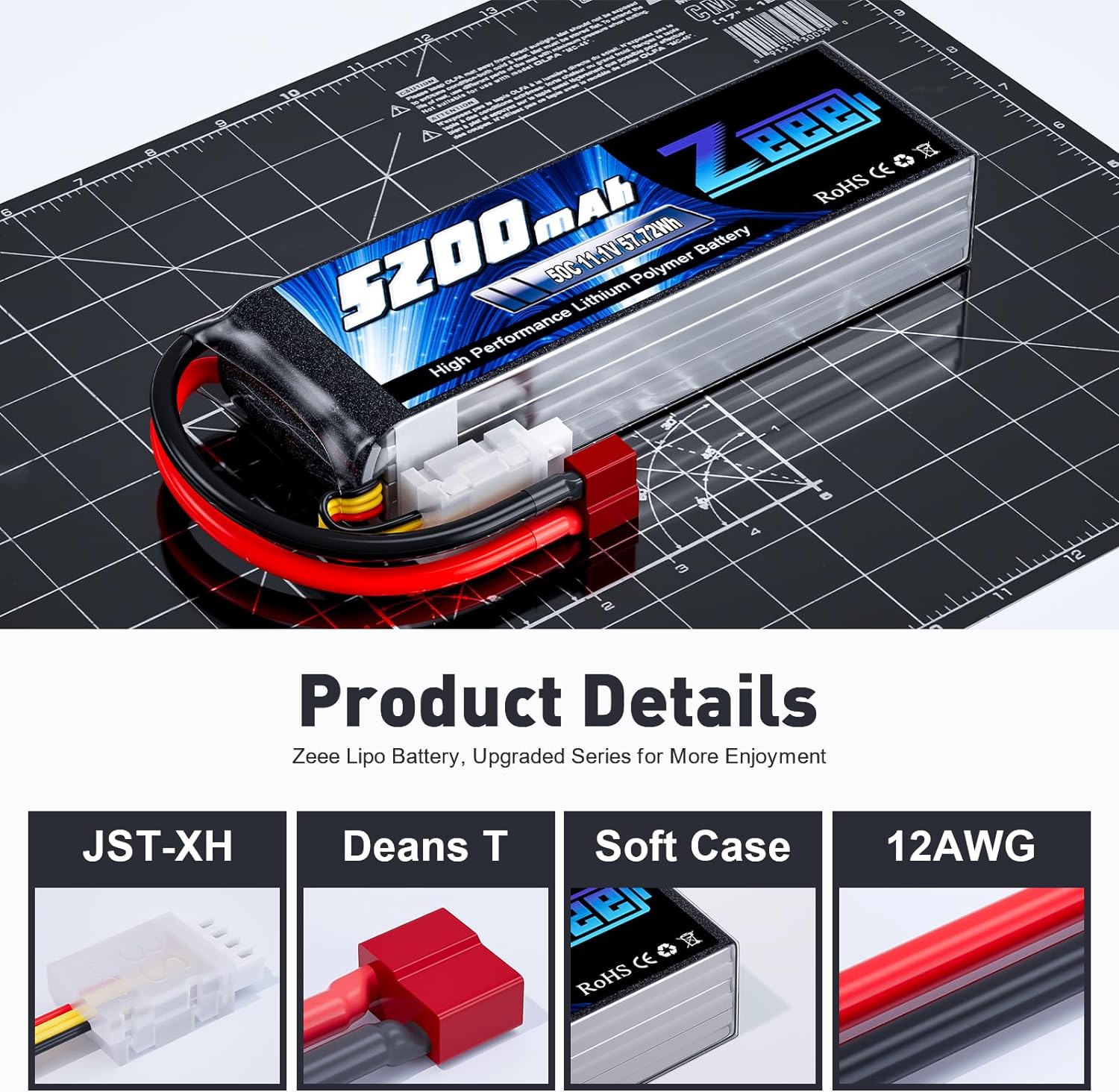 1/2unit Zeee 11.1V 50C 5200mAh - Drone Battery 3S ulasan dan harga